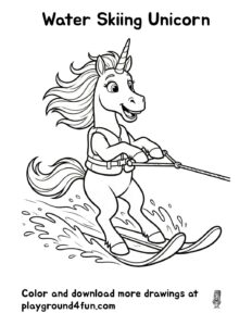 Water Skiing Unicorn