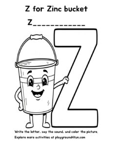 Z for Zinc bucket