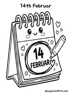 Coloring pages: 14th Februar pdf