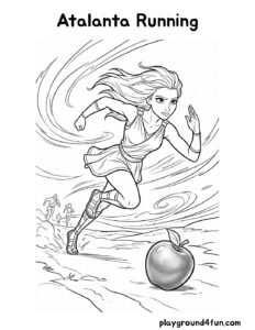 Coloring pages: Atalanta Running pdf