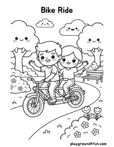 Coloring pages: Bike Ride pdf