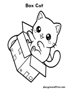 Coloring pages: Box Cat pdf