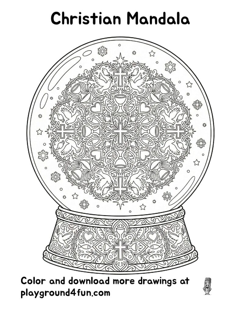 Christian Mandala Coloring Pages