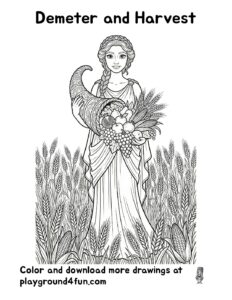 Coloring pages: Demeter and Harvest pdf