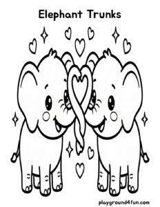 Coloring pages: Elephant Trunks pdf