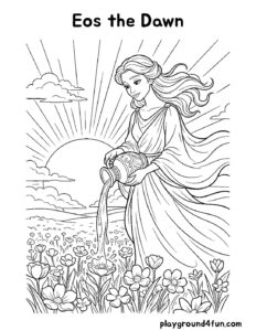 Coloring pages: Eos the Dawn pdf