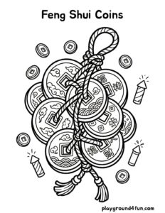 Coloring pages: Feng Shui Coins pdf