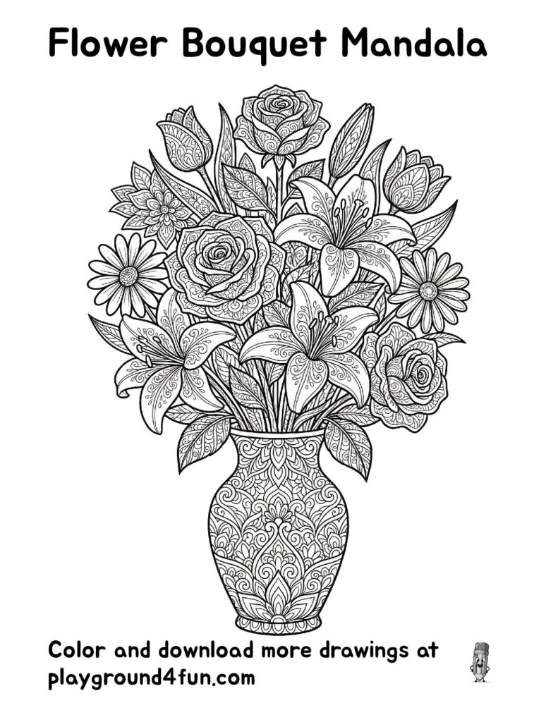 Flower Bouquet Mandala