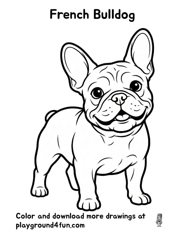 French Bulldog Coloring Pages