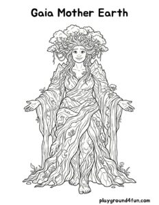 Coloring pages: Gaia Mother Earth pdf