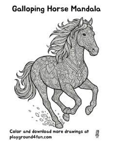 Galloping Horse Mandala