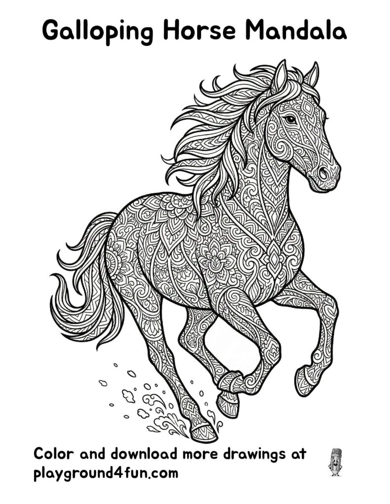 Galloping Horse Mandala