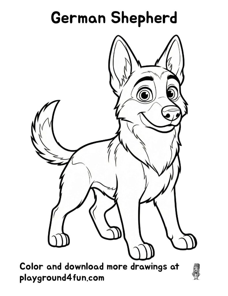 German Shepherd Coloring Pages