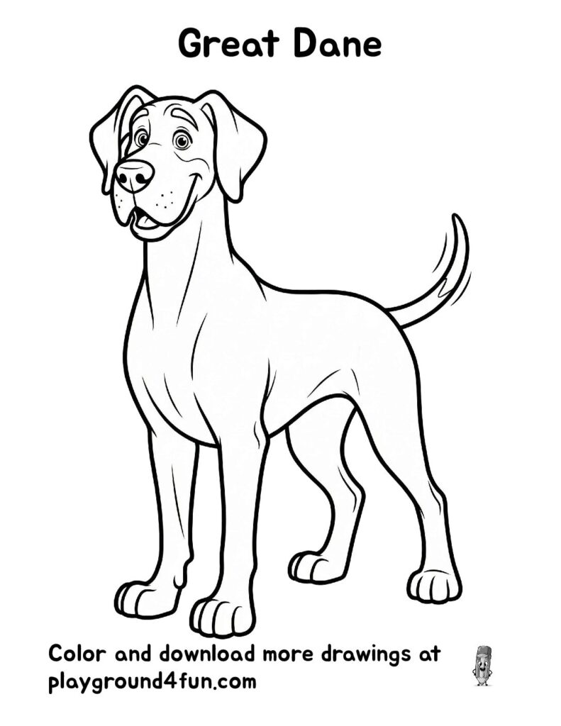 Great Dane Coloring Pages