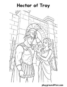 Coloring pages: Hector of Troy 1 pdf
