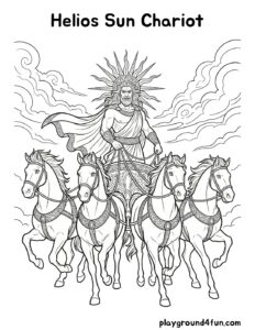 Coloring pages: Helios Sun Chariot pdf