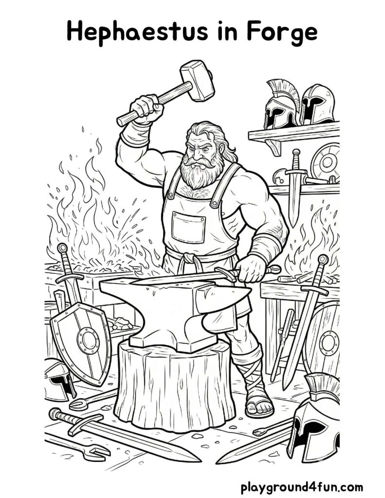 Hephaestus in Forge