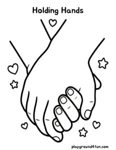 Coloring pages: Holding Hands pdf