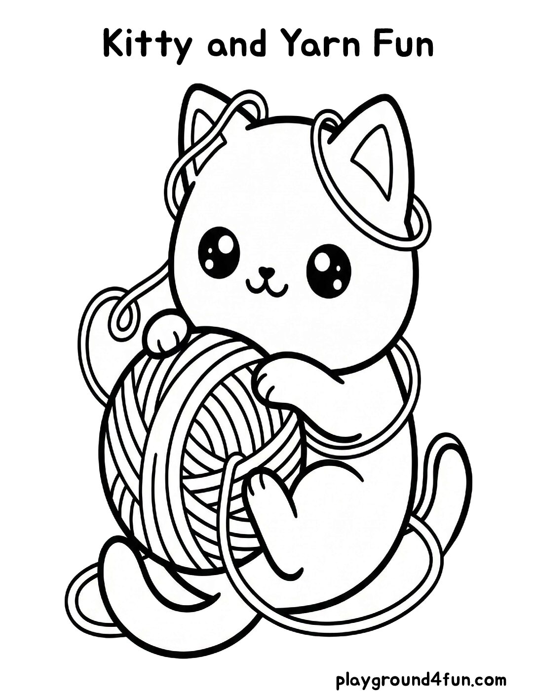 Kitty and Yarn Fun