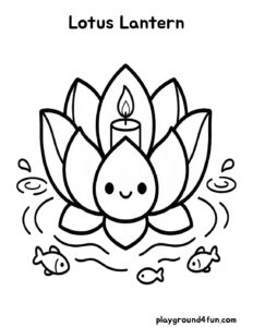 Coloring pages: Lotus Lantern pdf