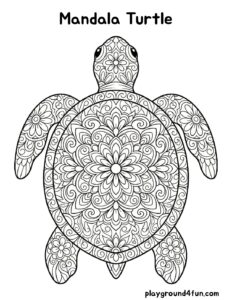 Coloring pages: Mandala Turtle pdf