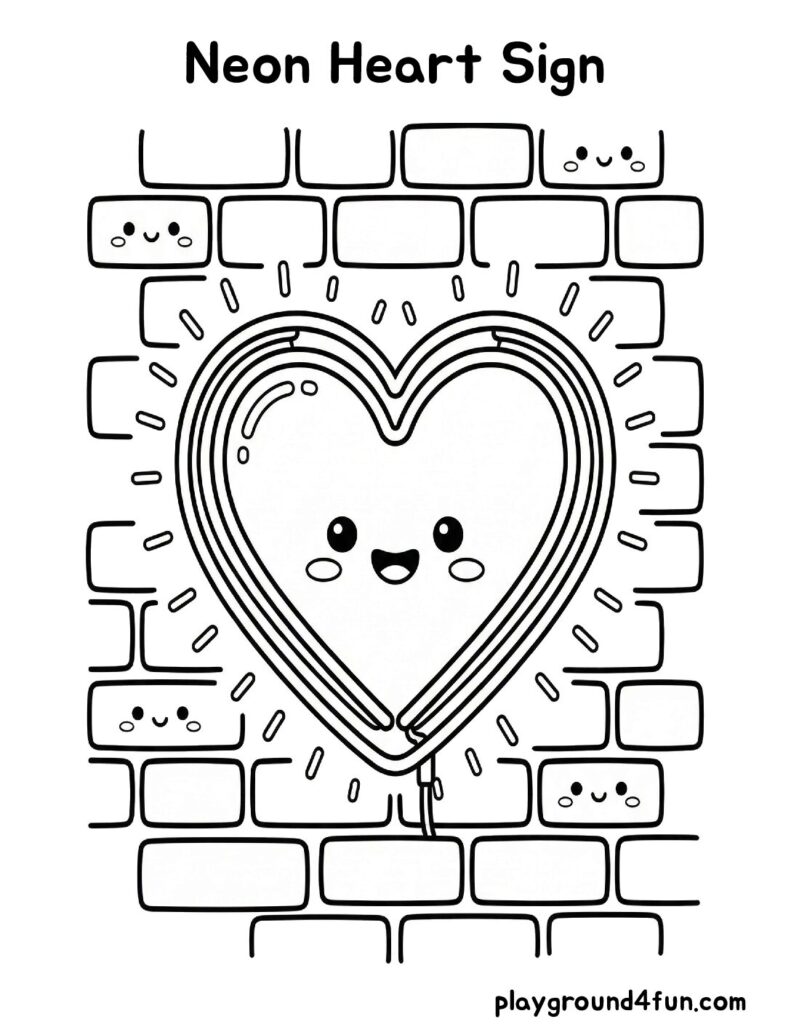 Neon Heart Sign