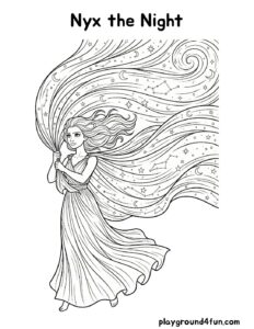 Coloring pages: Nyx the Night pdf
