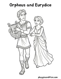 Coloring pages: Orpheus and Eurydice pdf