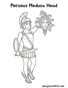 Coloring pages: Perseus Medusa Head pdf