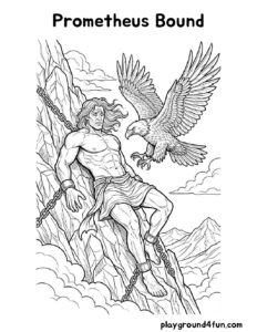 Coloring pages: Prometheus Bound pdf