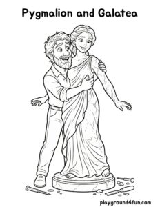Coloring pages: Pygmalion and Galatea pdf