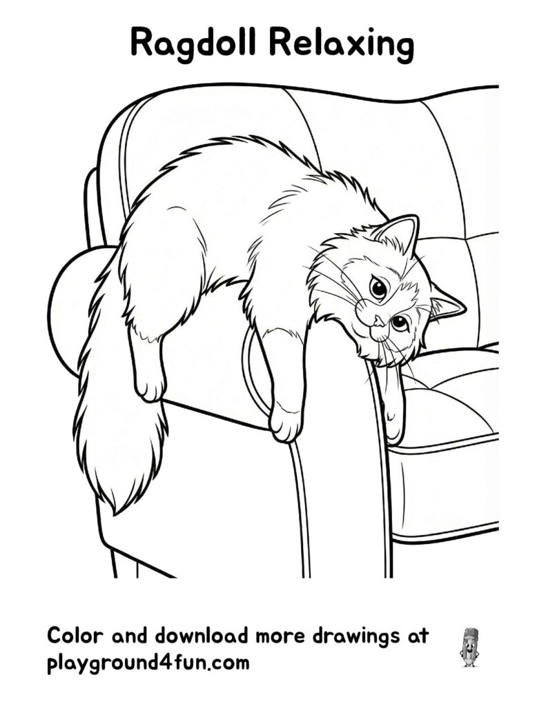 Ragdoll Relaxing Coloring Pages