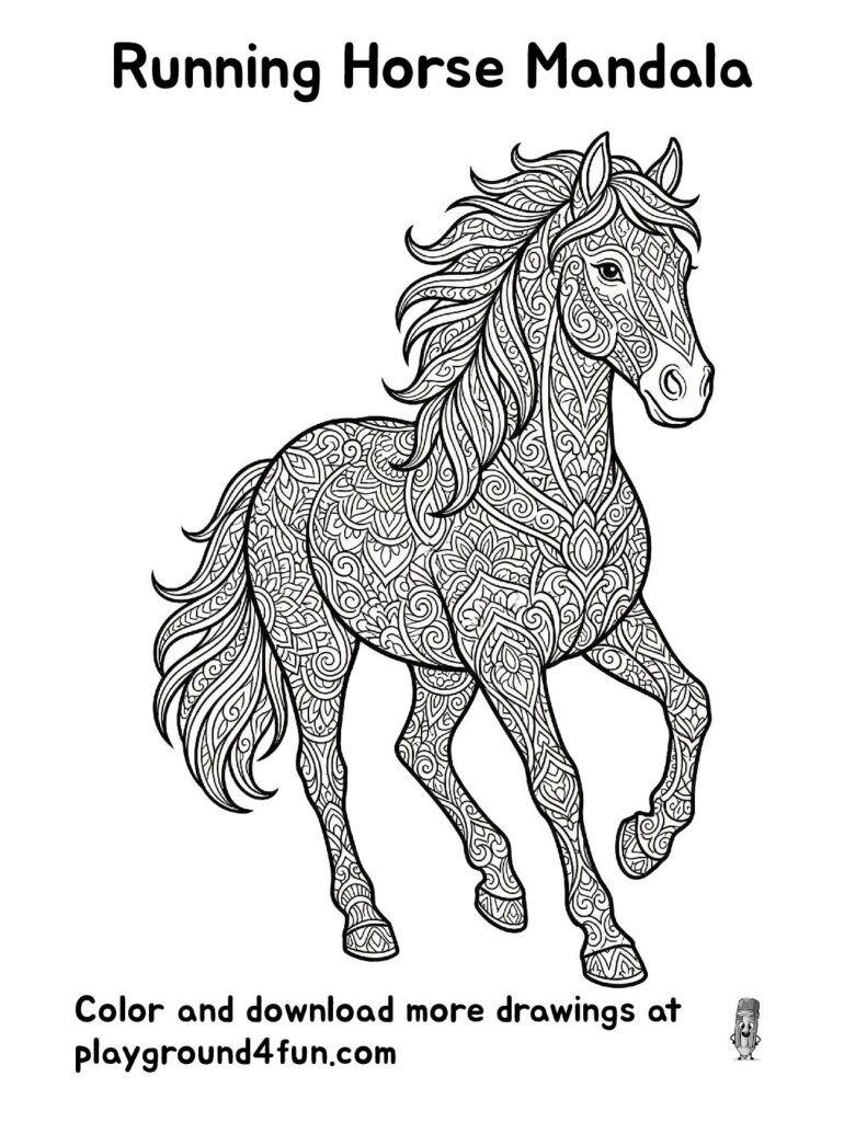 Running Horse Mandala