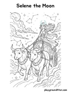 Coloring pages: Selene the Moon pdf