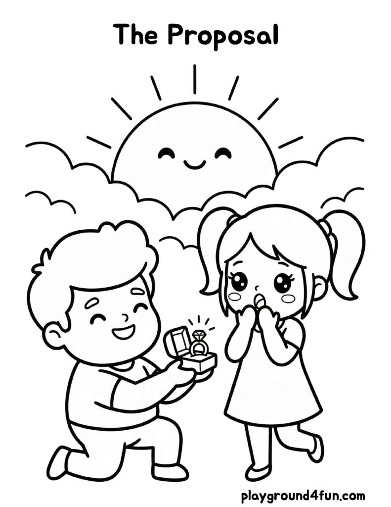 Valentine’s Day Coloring Pages like The Proposal