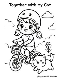 Coloring pages: Together with my Cat pdf