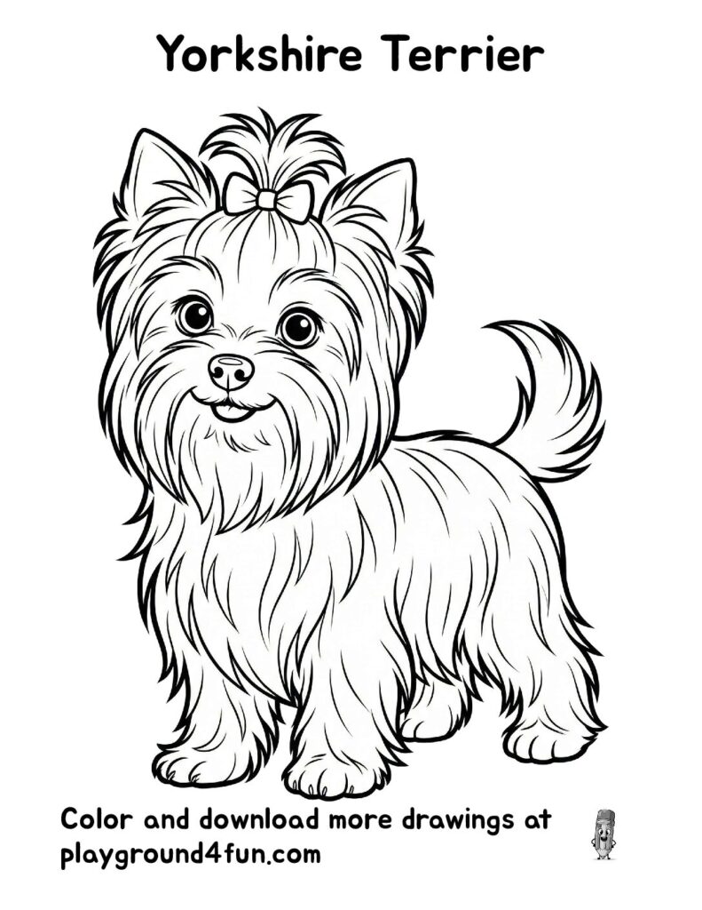 Yorkshire Terrier Coloring Pages