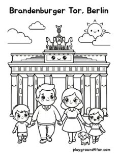 Coloring pages: Brandenburger Tor Berlin pdf