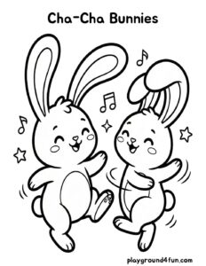 Coloring pages: Cha Cha Bunnies pdf