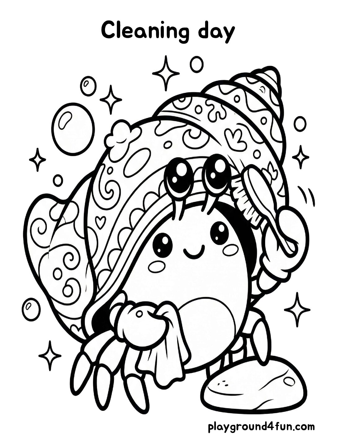 Coloring pages: Cleaning day pdf
