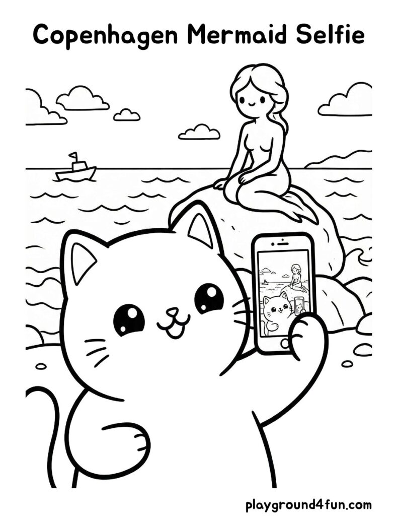 Copenhagen Mermaid Selfie