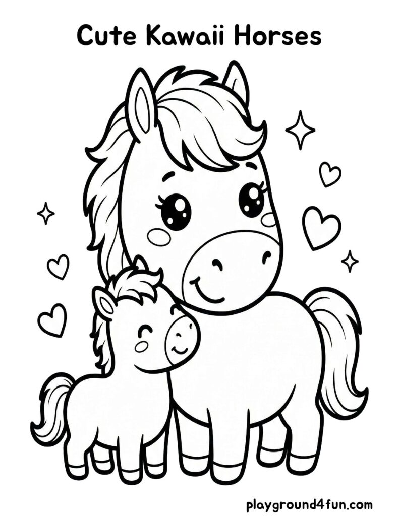 Cute Kawaii Horses