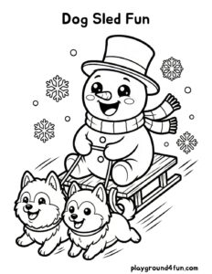Coloring pages: Dog Sled Fun pdf