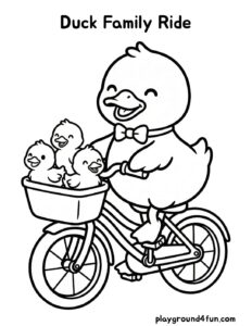 Coloring pages: Duck Family Ride pdf
