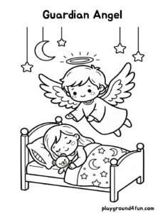 Coloring pages: Guardian Angel pdf
