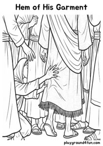 Coloring pages: Hem of His Garment pdf