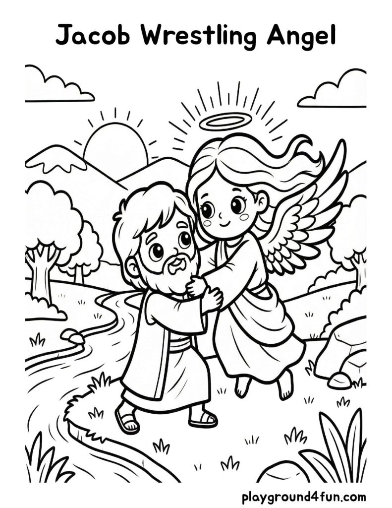 Jacob Wrestling Angel