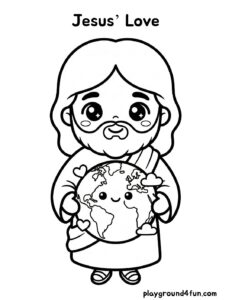 Coloring pages: Jesus Love pdf