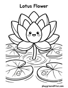Coloring pages: Lotus Flower pdf
