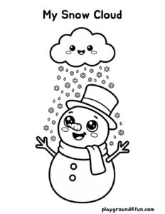 Coloring pages: My Snow Cloud pdf